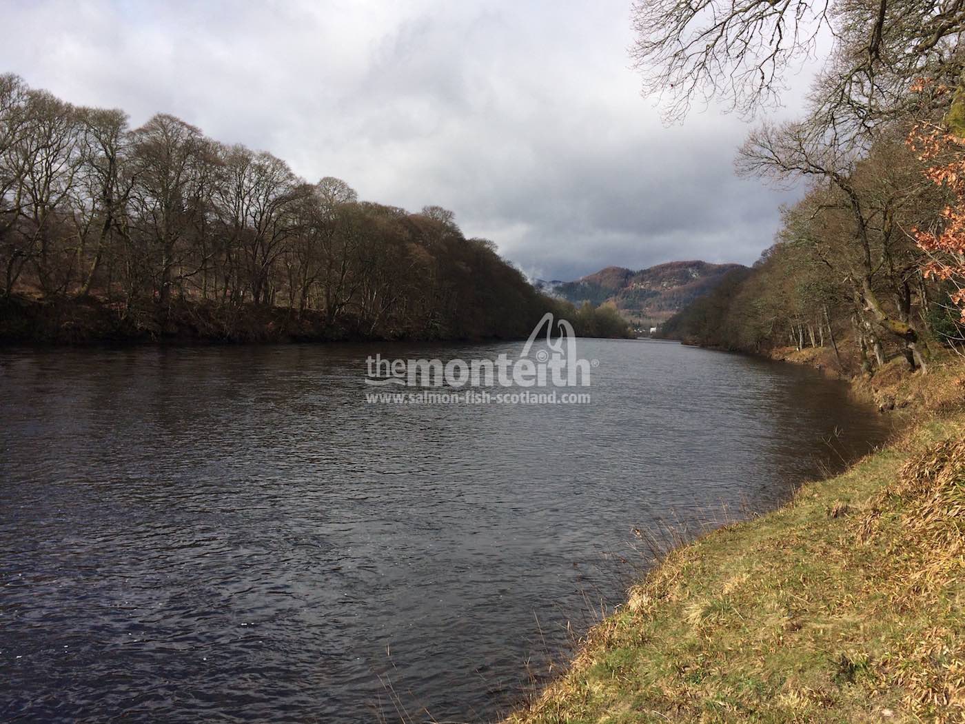 Upstream Shot Of The River Tay From The Dean's Burn Pool