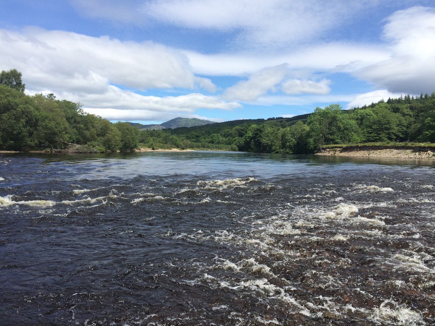 The Lower Tummel salmon beat of the River Tummel.