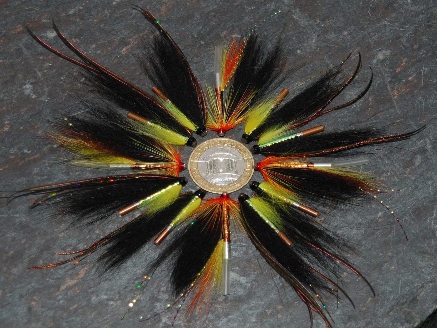 Heres the River Dee Monkey & Copperass tube fly patterns. If you need only 2 salmon fly patterns to fish through the higher water levels of Spring then these are the only 2 you'll require. As a professional salmon guide I don't deviate from these 2 fly patterns during early Spring.