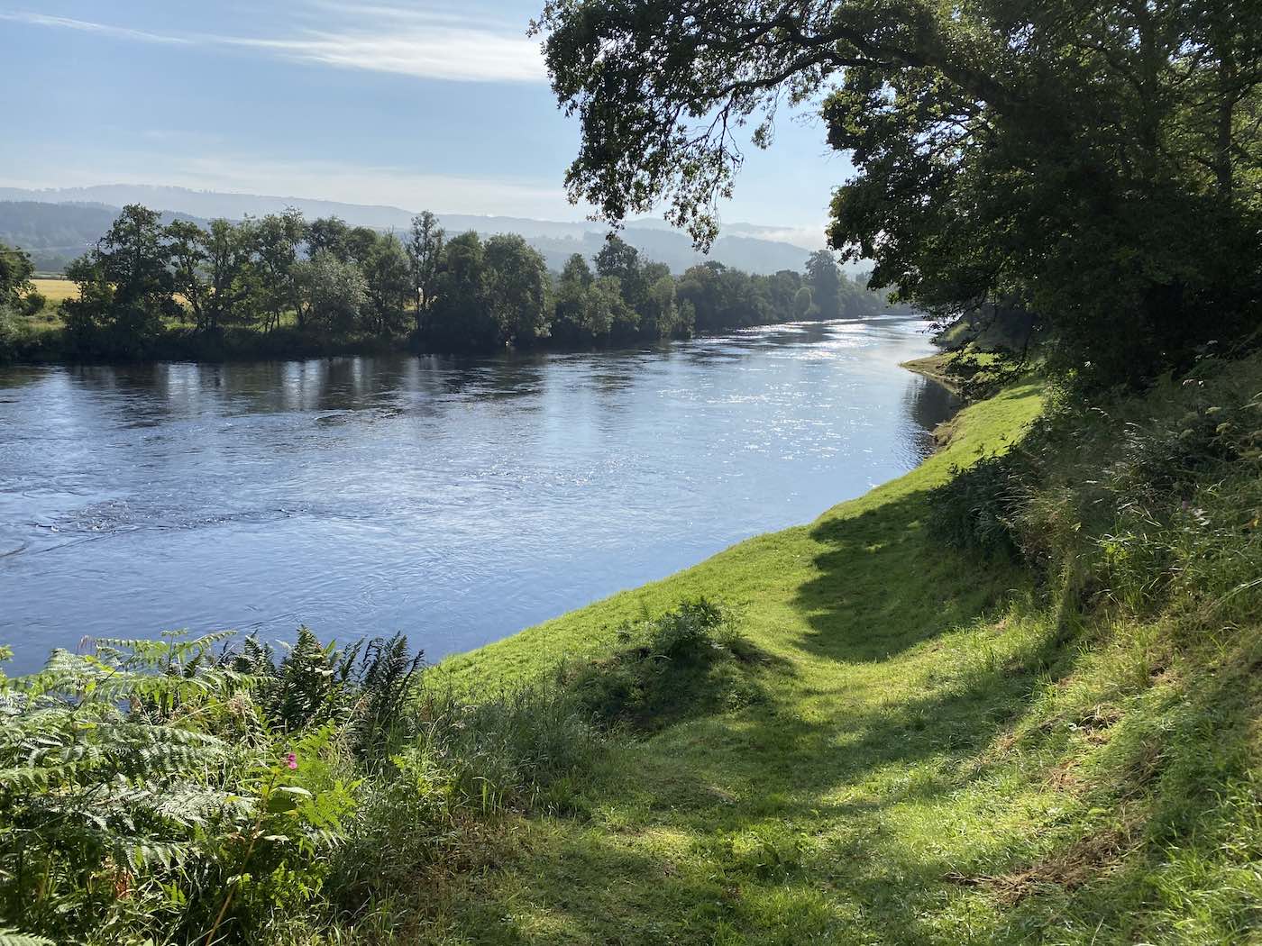 Here's a perfect shot of the River Tay near Dunkeld which is a super popular salmon fishing location for visiting salmon anglers. Many salmon are caught each year by our salmon fishing trip guests on the fly and with the spinner in this area of the Tay from early Spring to late Autumn each year.