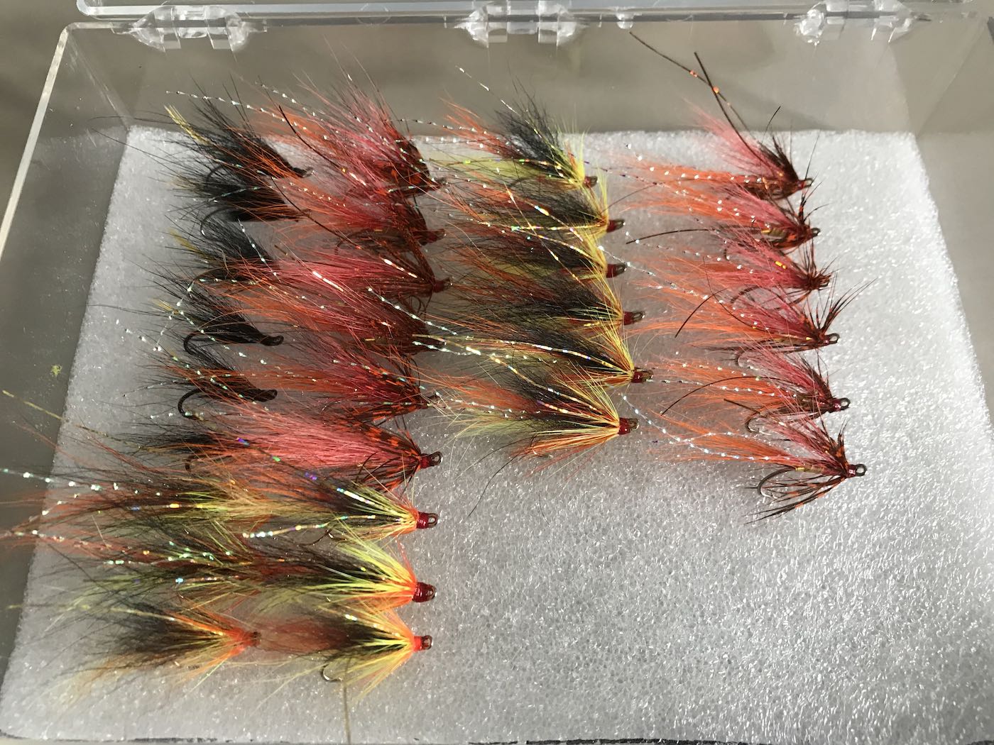 Here's a shot of a team of Copperass & Jock's Shrimp salmon flies that have just come off the fly tying vice. These 2 patterns are highly effective at all times of the Scottish salmon fishing season in varying sizes to cover all water & temperature conditions.