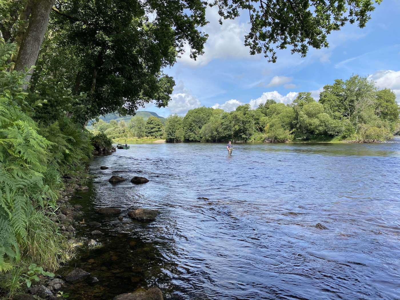 The River Tay is Scotland's best known salmon river for visiting salmon fishers and is exceptionally popular for various good fishing & accommodation reasons. Let a professional Tay guide introduce you to the best salmon fishing venues. This shot was taken on the Tay near Logierait & Ballinluig where the River Tummel joins the Tay.