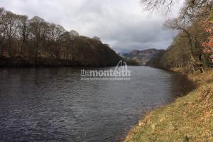 Upstream Shot Of The River Tay From The Dean's Burn Pool